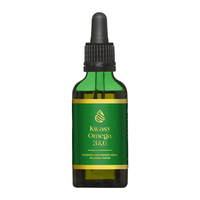 Lab-v Kwasy Omega 3&6 - Kompleks naturalnych olejów dla psów i kotów 50 ml
