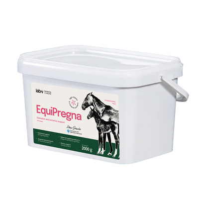 Lab-v EquiPregna - Mieszanka paszowa uzupełniająca dla klaczy ciężarnych i karmiących, wspierająca przebieg ciąży, rozwój płodu oraz produkcję mleka 2000g