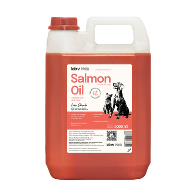 Lab-v Olej z łososia 100% dla psa i kota 5 l