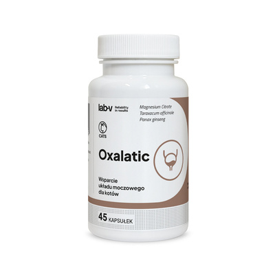 Lab-v Oxalatic – Wsparcie dla kotów przy tworzeniu kamieni oksalatowych 45 kapsułek