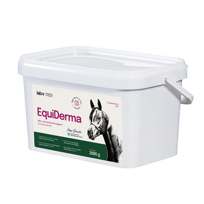 Lab-v EquiDerma -  Mieszanka paszowa uzupełniająca dla koni i kucyków wspierająca kondycję skóry, sierści i kopyt 2000g