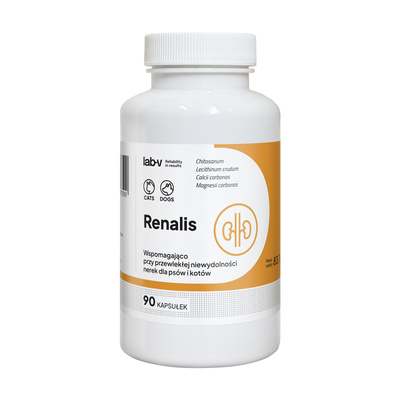 Lab-v Renalis – Wsparcie przy przewlekłej niewydolności nerek dla psów i kotów 90 kapsułek