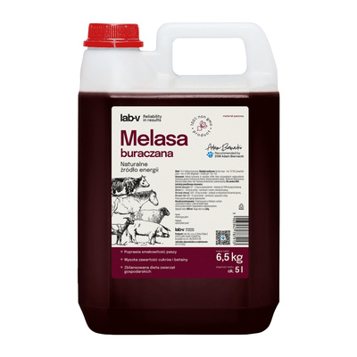 Lab-v Melasa buraczana dla koni, krów, owiec, kóz i trzody 5000 ml / ok. 6,5 kg